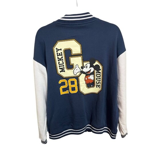 Disney Mickey Mouse Men's Large Varsity Jacket Colorblock Bomber Jacket Unisex - Picture 5 of 5